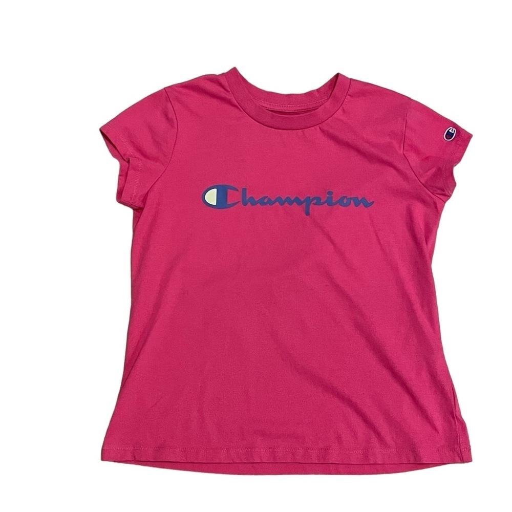 Champion Pink Short Sleeve Logo Shirt Size L